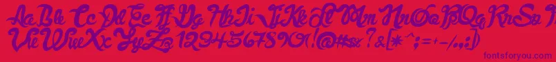 FauquierItalic Font – Purple Fonts on Red Background