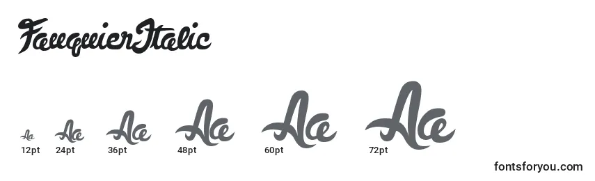 FauquierItalic Font Sizes