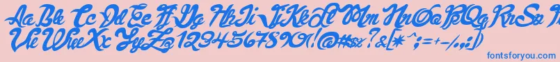 fuente FauquierVeryItalic – Fuentes Azules Sobre Fondo Rosa