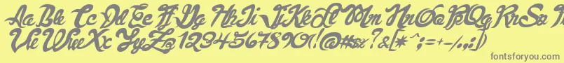 FauquierVeryItalic Font – Gray Fonts on Yellow Background