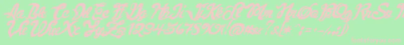 FauquierVeryItalic Font – Pink Fonts on Green Background