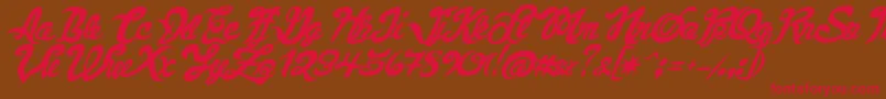 FauquierVeryItalic Font – Red Fonts on Brown Background