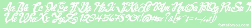 FauquierVeryItalic Font – White Fonts on Green Background