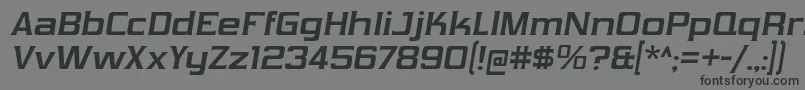 VibrocentricBdIt Font – Black Fonts on Gray Background