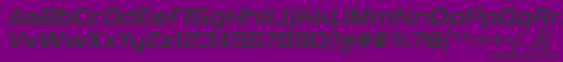 VibrocentricBdIt Font – Black Fonts on Purple Background