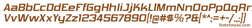 VibrocentricBdIt-fontti – ruskeat fontit valkoisella taustalla