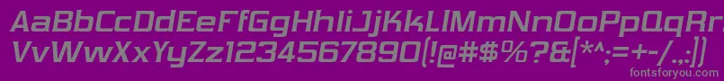 VibrocentricBdIt Font – Gray Fonts on Purple Background