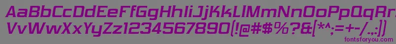 VibrocentricBdIt Font – Purple Fonts on Gray Background