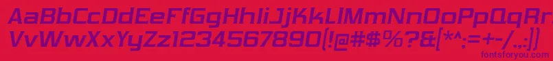 VibrocentricBdIt Font – Purple Fonts on Red Background