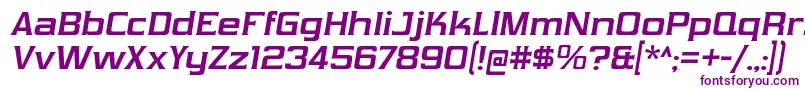 VibrocentricBdIt Font – Purple Fonts on White Background