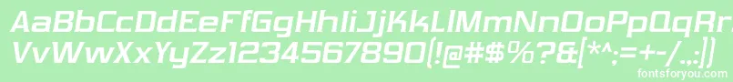 VibrocentricBdIt Font – White Fonts on Green Background