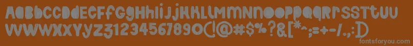Faustpress Font – Gray Fonts on Brown Background