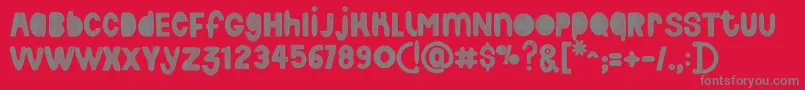 Faustpress Font – Gray Fonts on Red Background