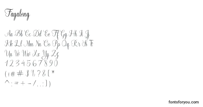 Fuente Fayalong - alfabeto, números, caracteres especiales