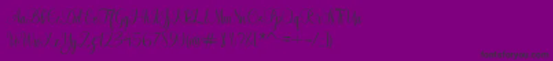 Fayalong-Schriftart – Schwarze Schriften auf violettem Hintergrund