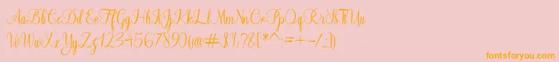 Fayalong Font – Orange Fonts on Pink Background