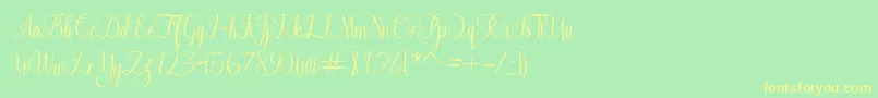 Fayalong Font – Yellow Fonts on Green Background