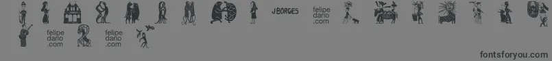 FD  J Borges 2 OT Font – Black Fonts on Gray Background