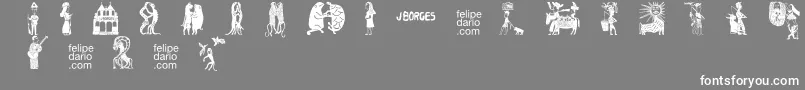 FD  J Borges 2 OT Font – White Fonts on Gray Background