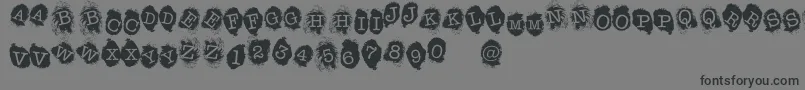 フォントFE Fingerprints Inside – 黒い文字の灰色の背景