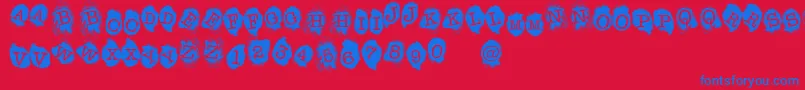 FE Fingerprints Inside Font – Blue Fonts on Red Background
