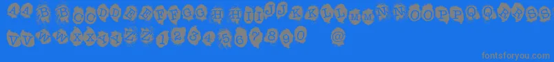 FE Fingerprints Inside Font – Gray Fonts on Blue Background