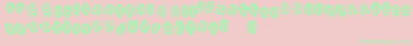 FE Fingerprints Inside Font – Green Fonts on Pink Background