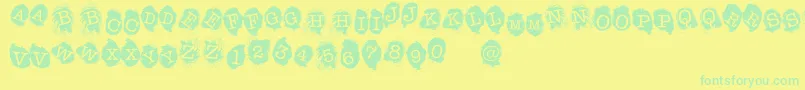 More about FE Fingerprints Inside Font FE Fingerprints Inside Font – Green Fonts on Yellow Background