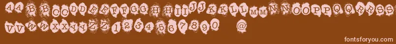 FE Fingerprints Inside Font – Pink Fonts on Brown Background