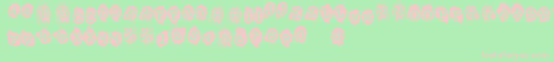 FE Fingerprints Inside Font – Pink Fonts on Green Background