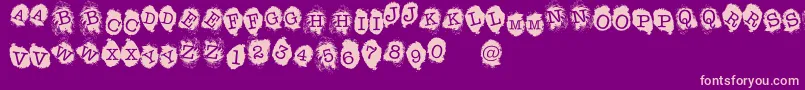 FE Fingerprints Inside Font – Pink Fonts on Purple Background