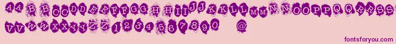 FE Fingerprints Inside Font – Purple Fonts on Pink Background