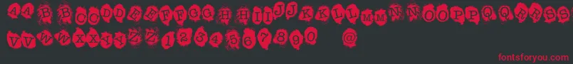 FE Fingerprints Inside Font – Red Fonts on Black Background