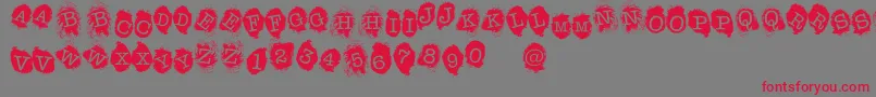 FE Fingerprints Inside Font – Red Fonts on Gray Background