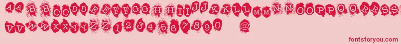 FE Fingerprints Inside Font – Red Fonts on Pink Background