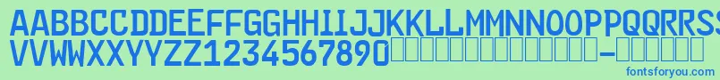 フォントFE FONT – 青い文字は緑の背景です。