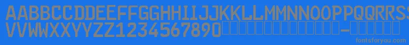 Saiba mais sobre a fonte FE FONT Fonte FE FONT – fontes cinzas em um fundo azul
