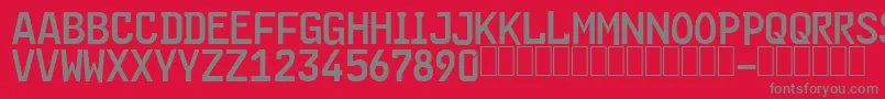 FE FONT Font – Gray Fonts on Red Background