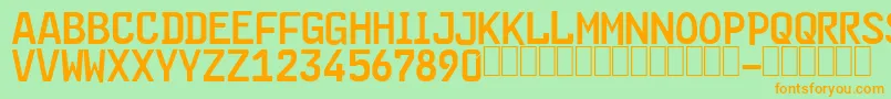 Шрифт FE FONT – оранжевые шрифты на зелёном фоне