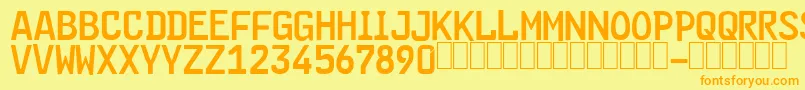 FE FONT Font – Orange Fonts on Yellow Background