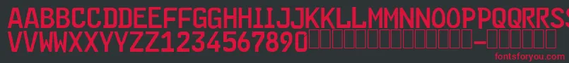 FE FONT Font – Red Fonts on Black Background