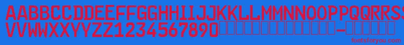 FE FONT Font – Red Fonts on Blue Background