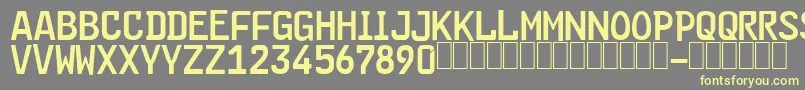 Шрифт FE FONT – жёлтые шрифты на сером фоне