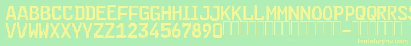 FE FONT Font – Yellow Fonts on Green Background