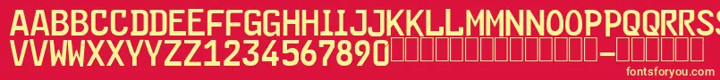 Шрифт FE FONT – жёлтые шрифты на красном фоне