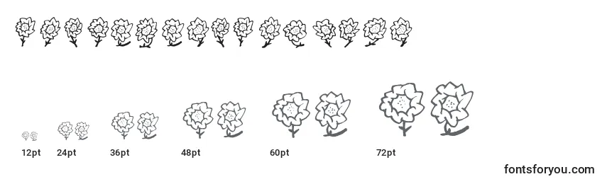 Größen der Schriftart FE Majas Flowers