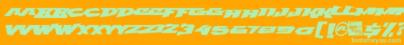 fear No more Font – Green Fonts on Orange Background