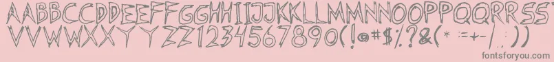 Fearless Coyne Hollow Font – Gray Fonts on Pink Background