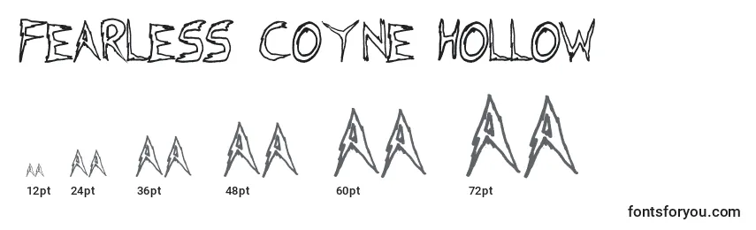 Größen der Schriftart Fearless Coyne Hollow