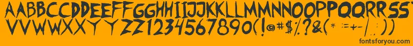 Fearless Coyne Shadow Font – Black Fonts on Orange Background